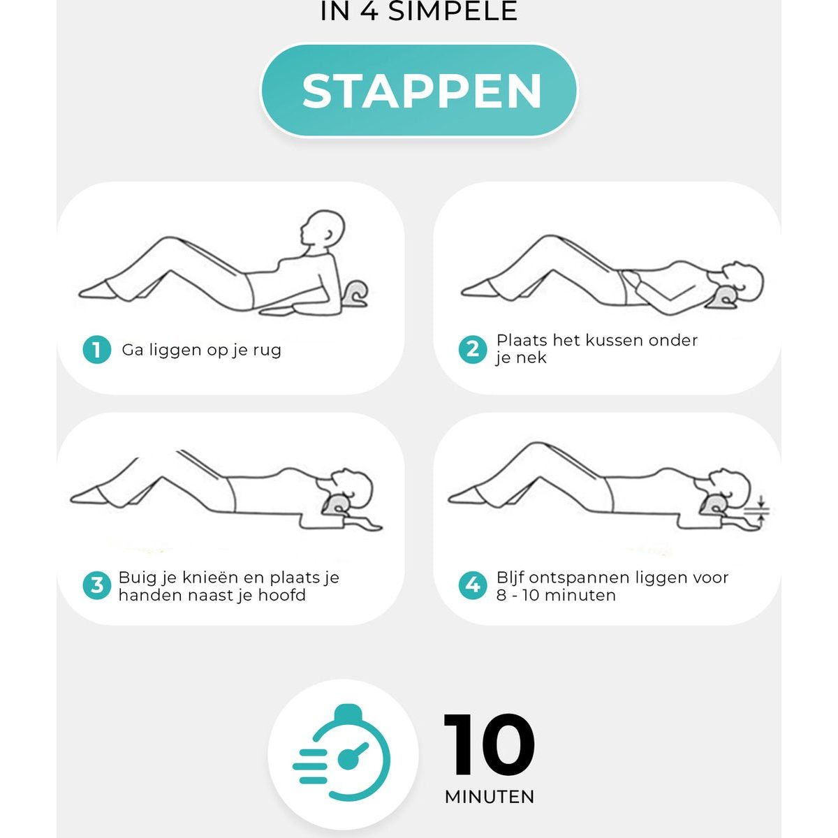 Ergonomisch Nekstretcher - Nekkussen tegen nekpijn - Massagekussen - Hoofdkussen voor ontspanning - Nekmassage apparaat - Kussen tegen nekklachten - Orthopedisch nekkussen