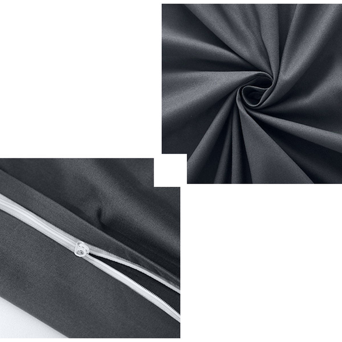 2 Delig - Luxe Kussensloop Set - Met Rits - 80x80 cm - Microvezel Kussenslopen - Houtskool Kleur - Stijlvol - Zacht - Comfortabel - Donker Grijs