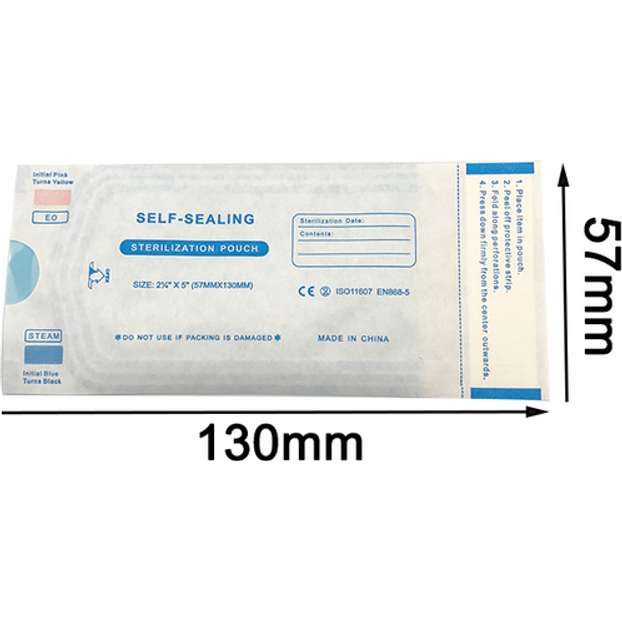 200x Zelfsluitende Sterilisatiezakjes - Hoogwaardig Medisch Papier - Kleurveranderende Indicator - Explosieveilige Randen - ISO 11607-1 EN868-5 Gecertificeerd - Voor Ziekenhuizen, Klinieken en Huishoudelijk Gebruik
