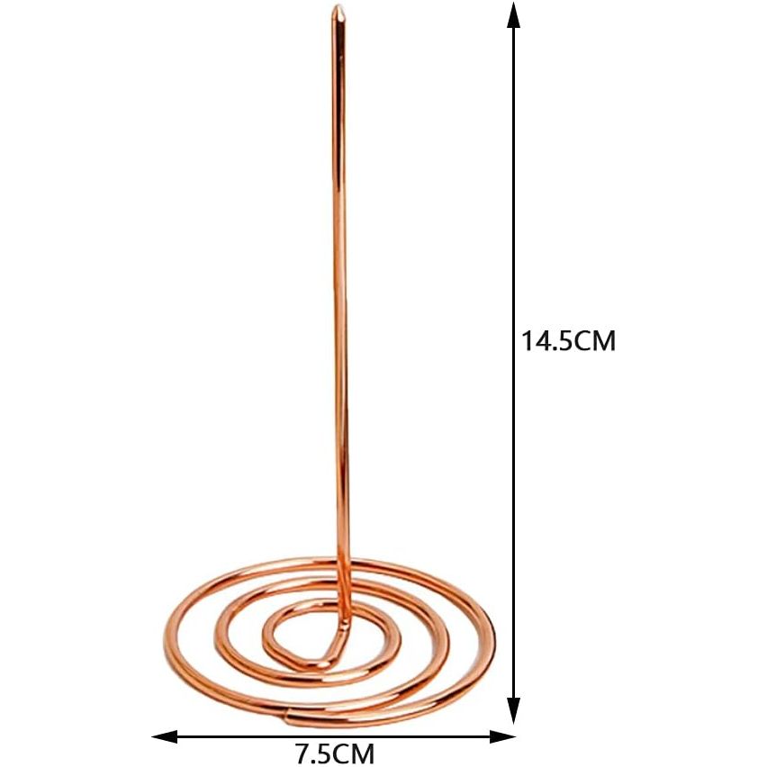 Set van 2 Stuks Metalen Bon Houder Sticks – Stevig en Duurzaam – Veilig Gebruik met Ronde Basis en Rubberen Dop – Perfect voor Kantoor en Horeca – Afmetingen 14,5 x 7,5 cm