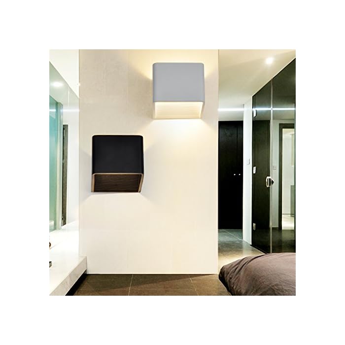 2 Stuks - Ledwandlampen voor Binnen - Up Down Verlichting - Wit Hoogwaardig Aluminium - 7 W Energieklasse A+ 2700 K Warmwit Licht - Stijlvolle en Efficiënte Wandlampen - Modern Design - Eenvoudige Installatie - Ideaal voor Woonkamer, Slaapkamer en Gang