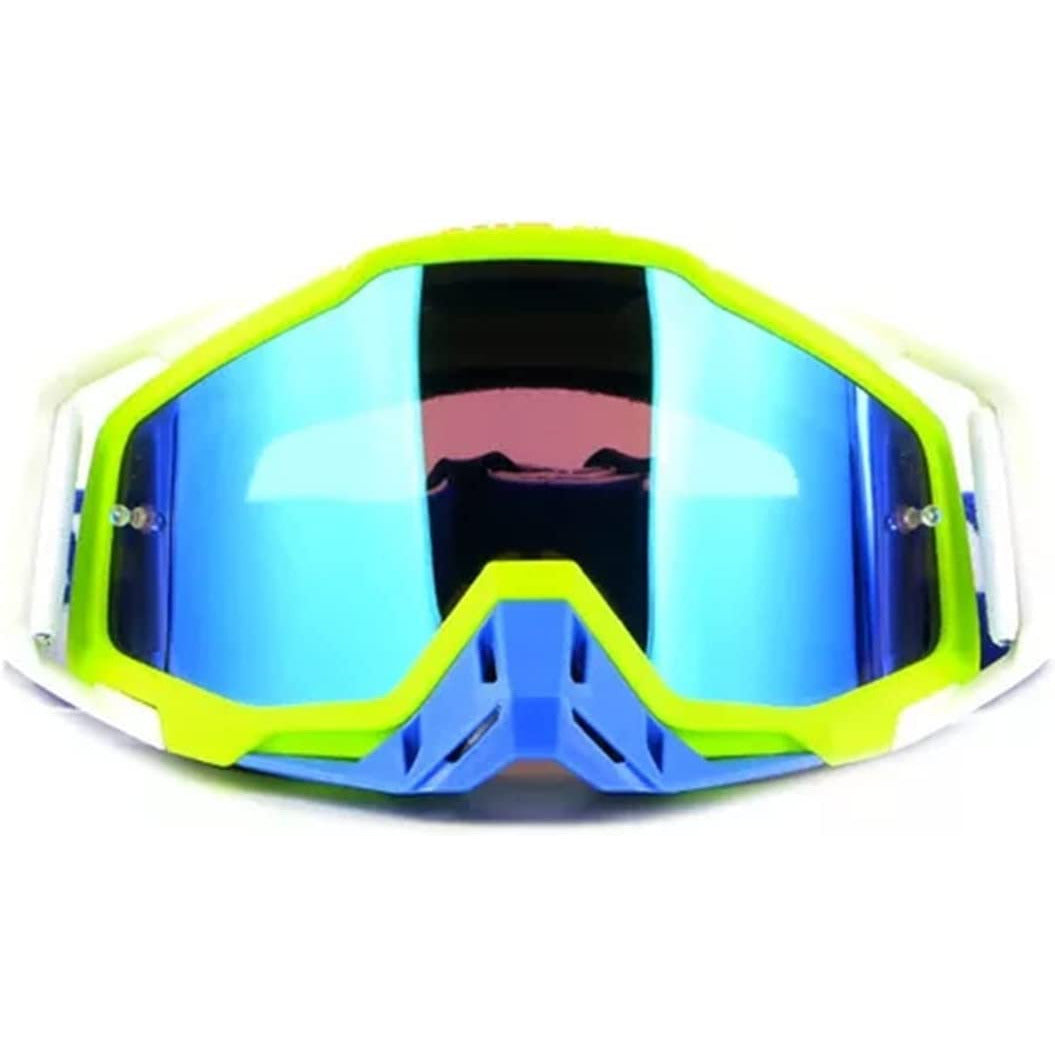 Motocross Brillen - Downhill Goggles - MX Gafas - Cross Country Goggle - Motorcross Bril - Dirt Bike Brillen - Blauw Reflecterende Lenzen