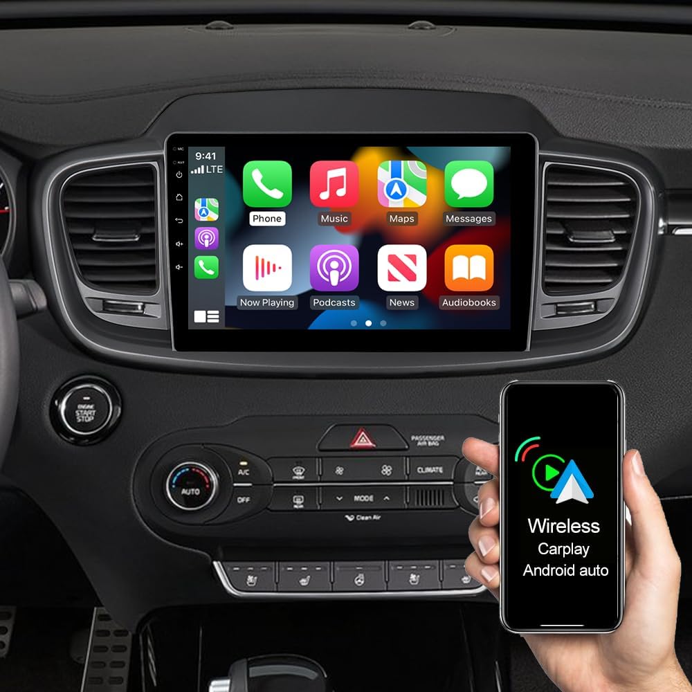 Android Head Unit voor Kia Sorento (2015–2020) – 2K QLED Display, 12GB RAM / 256GB SSD, CarPlay & Android Auto – Inclusief Full HD DVR met ADAS