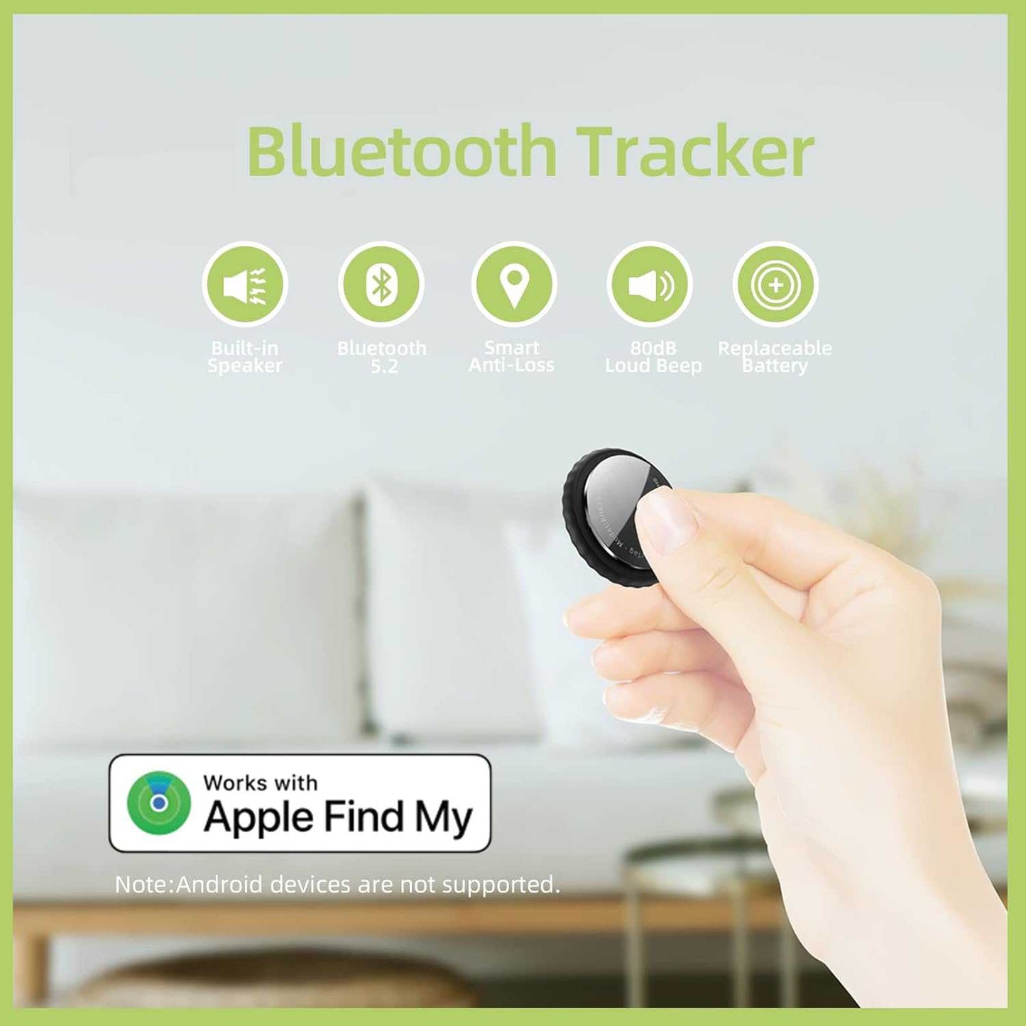 Smart Tag Sleutelvinder & Wallet Tracker - GPS Tracker - Bluetooth Tracking Tag - Naadloze 'Find My' Integratie, Water- & Stofbestendig, Vervangbare Batterij - Ideaal voor iOS / Android - 2024