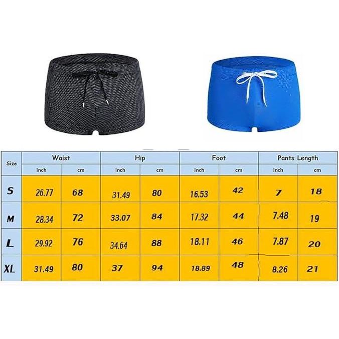 Stijlvolle Heren Zwemshorts - Verstelbare Lage Taille - Sneldrogend Materiaal - Perfect voor Zwemmen & Watersportactiviteiten - Comfortabel en Duurzaam