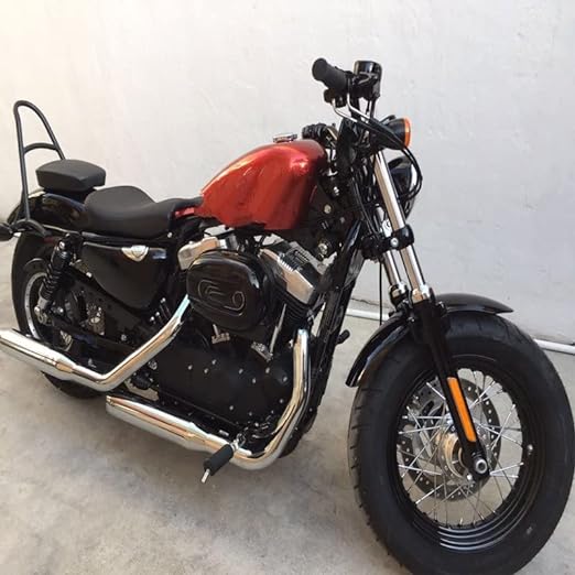Retro Motorfiets Voorstoel Kussen - Geschikt voor Motorfiets Sportster XL883 XL1200 X48 72 (2004-2019) - Uniek Ontwerp, Comfortabel, Eenvoudige Installatie - Leer + PP-plastic + Metaal, Perfecte Vervanging