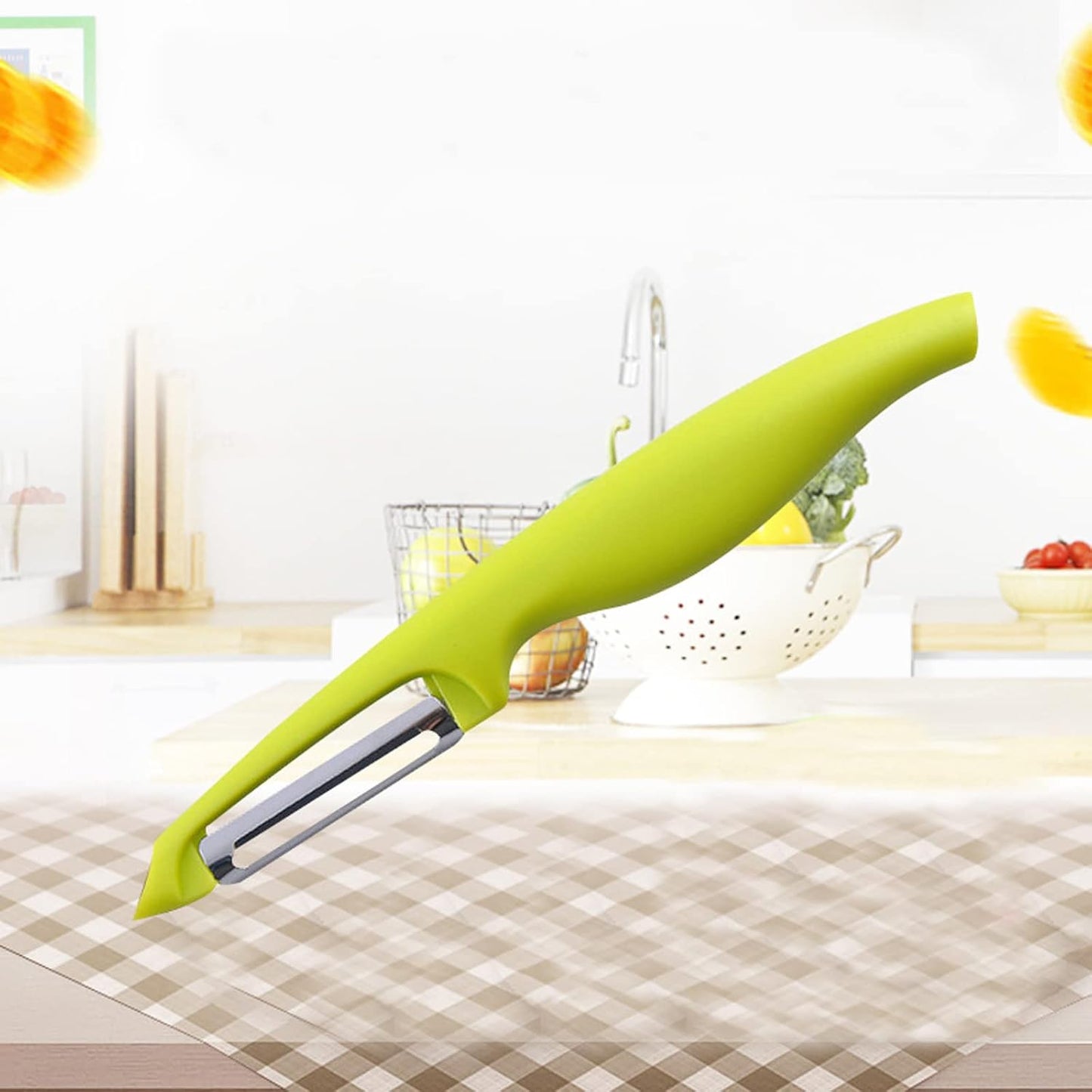 2 Stuks - Dubbelzijdige Groenteschiller - Scherpe RVS Mesjes - Klassieke Stijl - Ergonomische Handgreep - Kunststof & Roestvrijstaal - Voor Aardappelen, Wortelen, Courgette en Meer - 18.7 x 2.5 cm - Groen