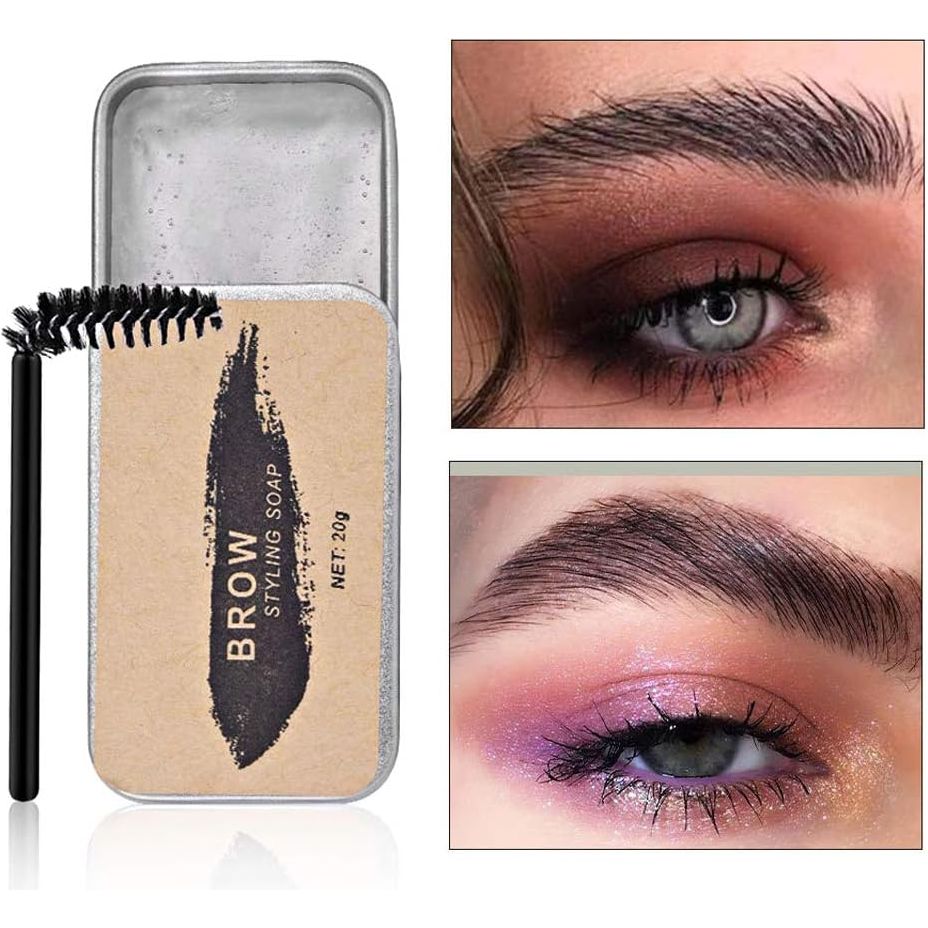 Styling Wenkbrauw Zeep - Wenkbrauwzeep Kit voor Natuurlijke en Volle Brows - Styling Balsem, Kleurloos en Langdurig - Compleet met Borstel voor Makkelijke Toepassing - Perfect voor Elke Wenkbrauwvorm en Stijl - Professionele Afwerking Thuis