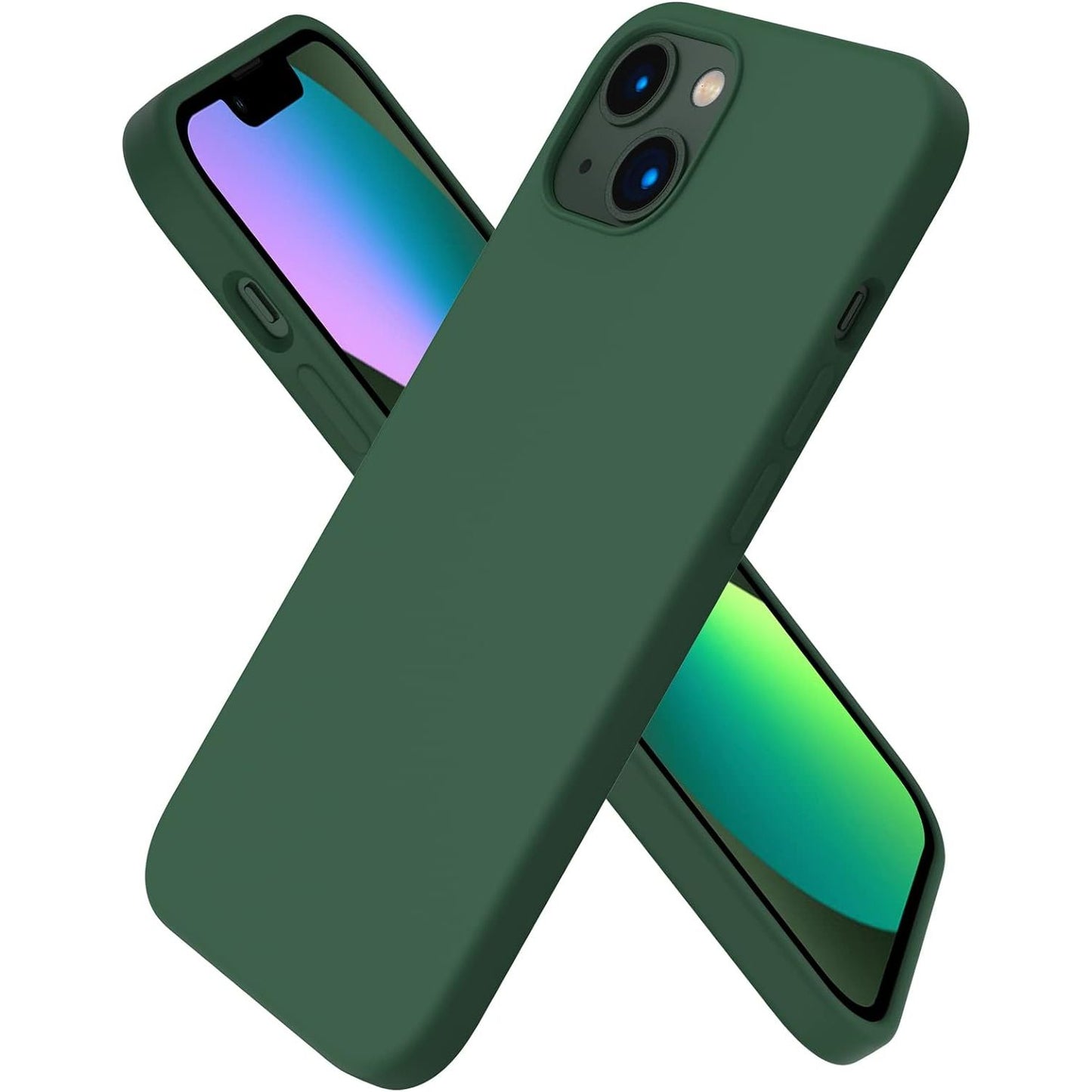 iPhone 13 Hoesje 6.1 - Compatibel met iPhone 13 en iPhone 13 Pro (6.1 inch). Slank Ontwerp van Vloeibare Siliconen met 3 Lagen voor Volledige Dekking. Zacht, Flexibel en Volledig Bedekkend Zacht Gel Rubber Hoesje voor Optimale Grip en Bescherming