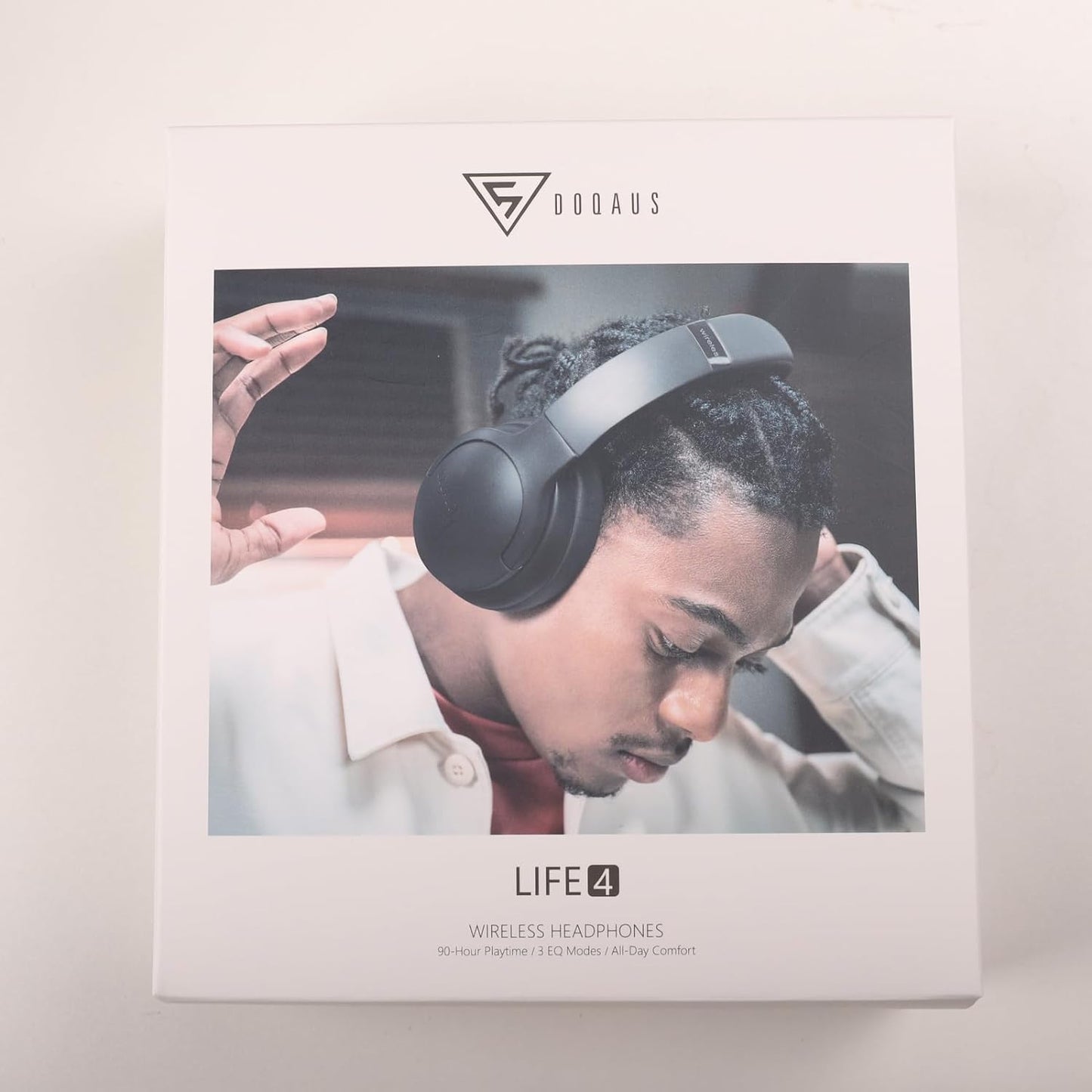 DOQUAS High Performance Bluetooth Koptelefoon- Draadloze Hoofdtelefoon V5.3 - Wireless Headphones- Opvouwbaar, 90 uur Speeltijd, 3 EQ Modi, Lichtgewicht met Microfoon - Krachtige Wireless Headset - Zwart