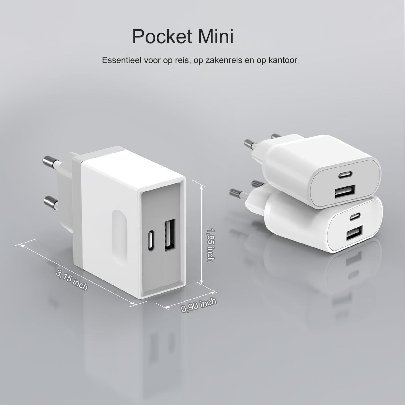 Vervangende 20W USB C / USB Oplader voor iPhone 15 14 13 12 11 Pro Max SE XS XR 8 Plus, Samsung Galaxy, iPad, USBC Type C Snellader Adapter Anlikool - Snel Opladen met USB-C, Compact Ontwerp, Veelzijdige Compatibiliteit