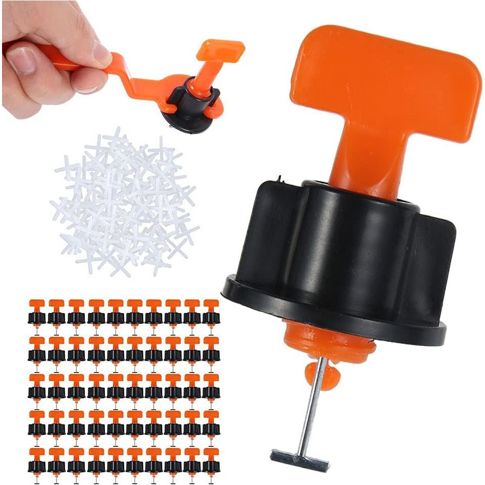 151-Delig Tegel Leveling Systeem - Herbruikbare T-Lock Tegelafstandhouders - Inclusief Tegel Levelers en Wrench - Voor Tegels van 5-17 mm Dikte - Perfecte Vloer- en Wandafwerking
