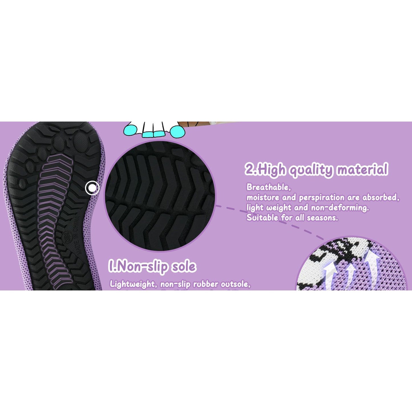 Lichtgewicht Unicorn Slippers - Ademend & Antislip - Kinderen Sloffen - Zacht & Comfortabel - Geschikt voor Binnen en Buiten - Paars