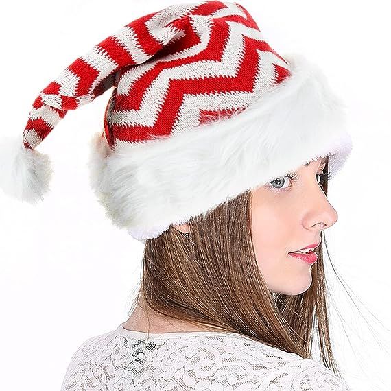 2 Stuks - Stijlvolle Gebreide Kerstmutsen voor Volwassenen - Creëer een Warme Kerstsfeer - 2 stuks kerstmutsen - Rood met strepen, Rood-Groen met strepen