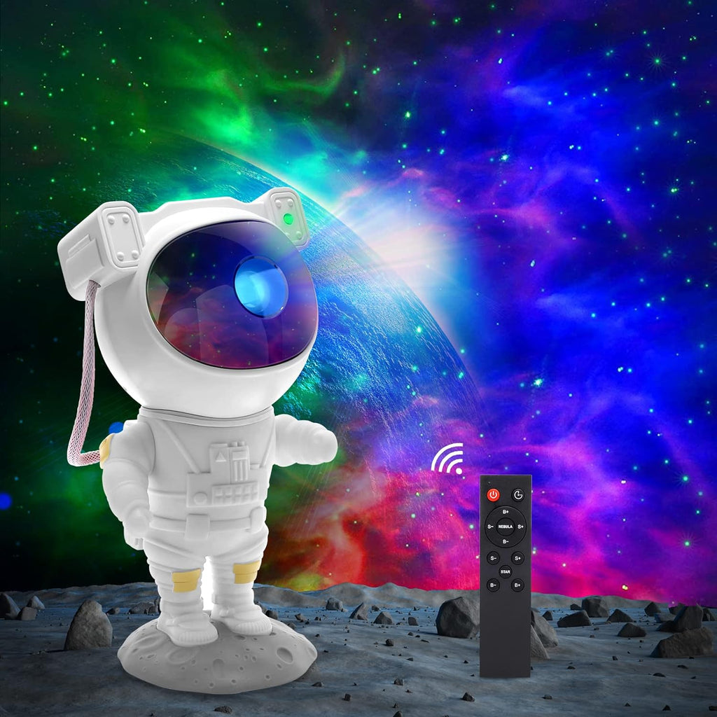 LED Sterrenhemel Nachtlicht Projector - Astronaut Galaxy Lamp - Kamer Decoratie - Timer en Afstandsbediening Inbegrepen - Plafond Sterrenprojector - Sfeervolle Nachtverlichting - voor Kinderen en Volwassenen - Voor Thuisfeesten - Sterrenhemel Sfeer