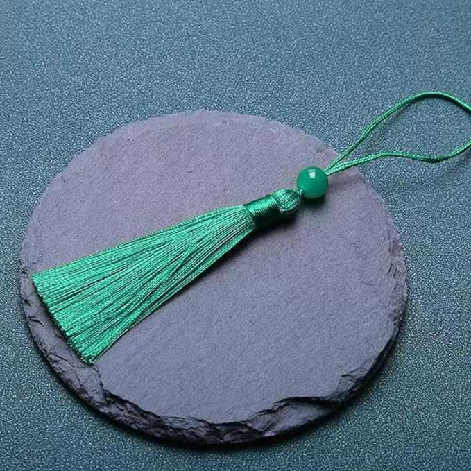 20 Stuks Lichtturquoise Kwastjes - Handgemaakte Sierkwastjes met Boekenleggerkoord voor Sleutelhangers, Geschenklabels, Ambachten en Sieraden Maken