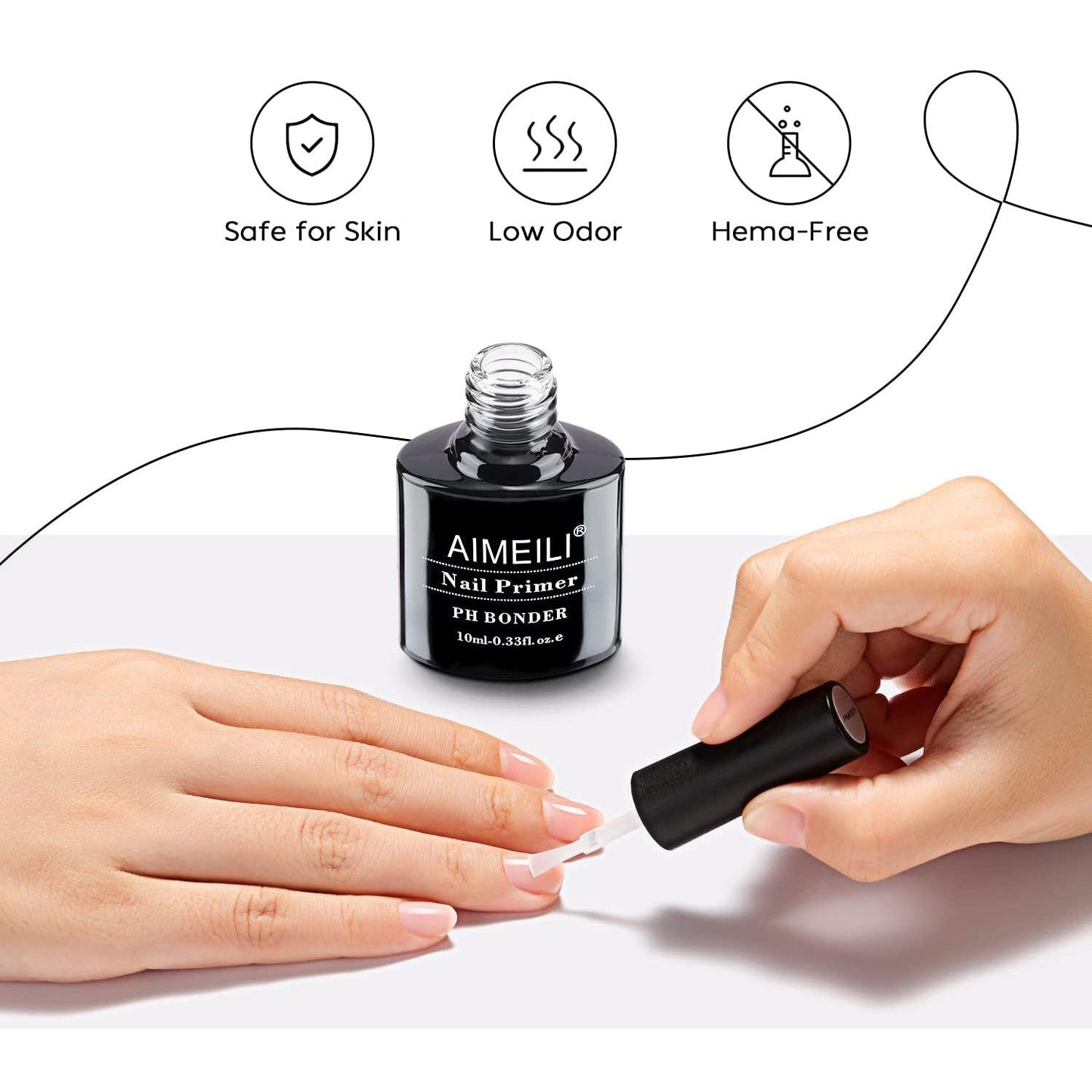 6 Stuks - AIMEILI Nagelprimer - UV Gel Nagellak Primer voor Sterke Hechting - Voor Bouwgel, Kleurengel, Acrygel, Acryl - Luchtgedroogd, UV/LED Lamp Niet Nodig - 10 ml