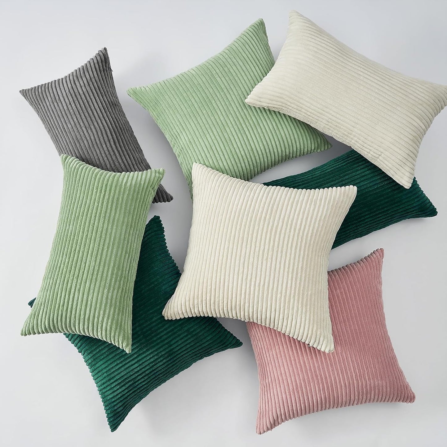 2 Stuks - Donkergrijze Gestreepte Kussenhoezen Set 38 CM - Moderne Sierkussenslopen - Zachte Katoenen Kussenhoezen Voor Woonkamer En Slaapkamer - Luxe En Duurzame Kussenovertrekken - Eenvoudig Wasbare Kussenhoezen - Stijlvolle Donkergrijze Kussenbekleding
