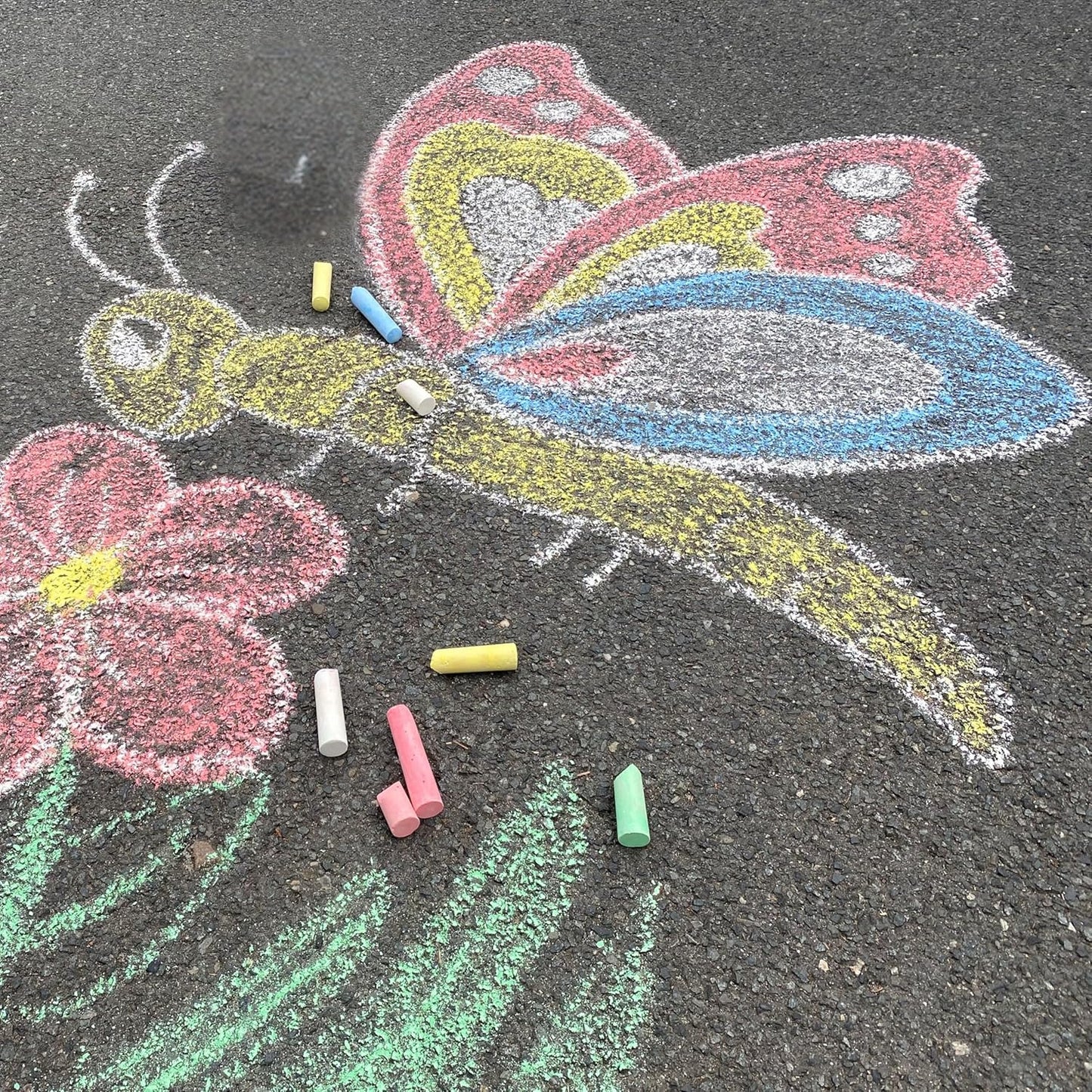 6 Stuks - Jumbo Stoepkrijt Set - Groot Formaat Tekenkrijt voor Buiten - Diverse Kleuren - Kindvriendelijk Krijt voor Straat & Stoep
