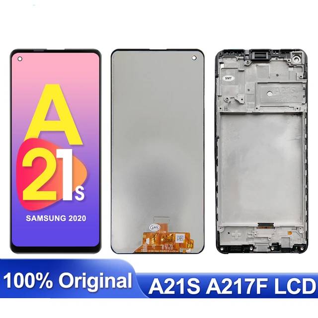 LCD Scherm & Digitizer Vergadering Vervanging - Inclusief Frame - Zwart - Geschikt voor Galaxy A21s (A217F/DS) - Originele Kwaliteit
