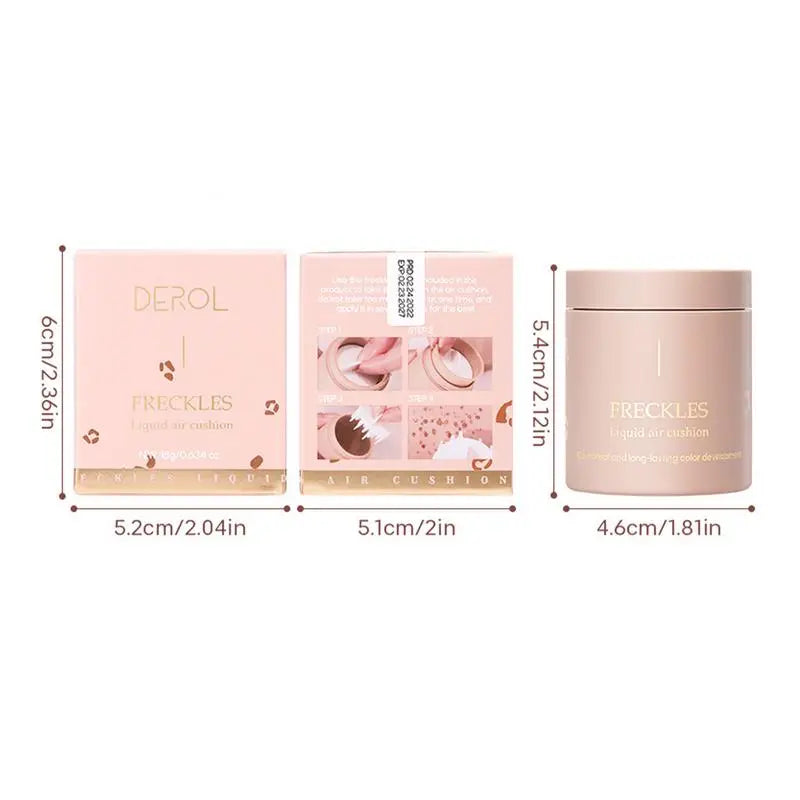 Langdurige Nep Sproeten Make-Up Kit - Natuurlijke Uitstraling, Waterproof, Licht Luchtkussen - Eenvoudig Aan Te Brengen Sproetenmaker Tool voor een Speelse Look