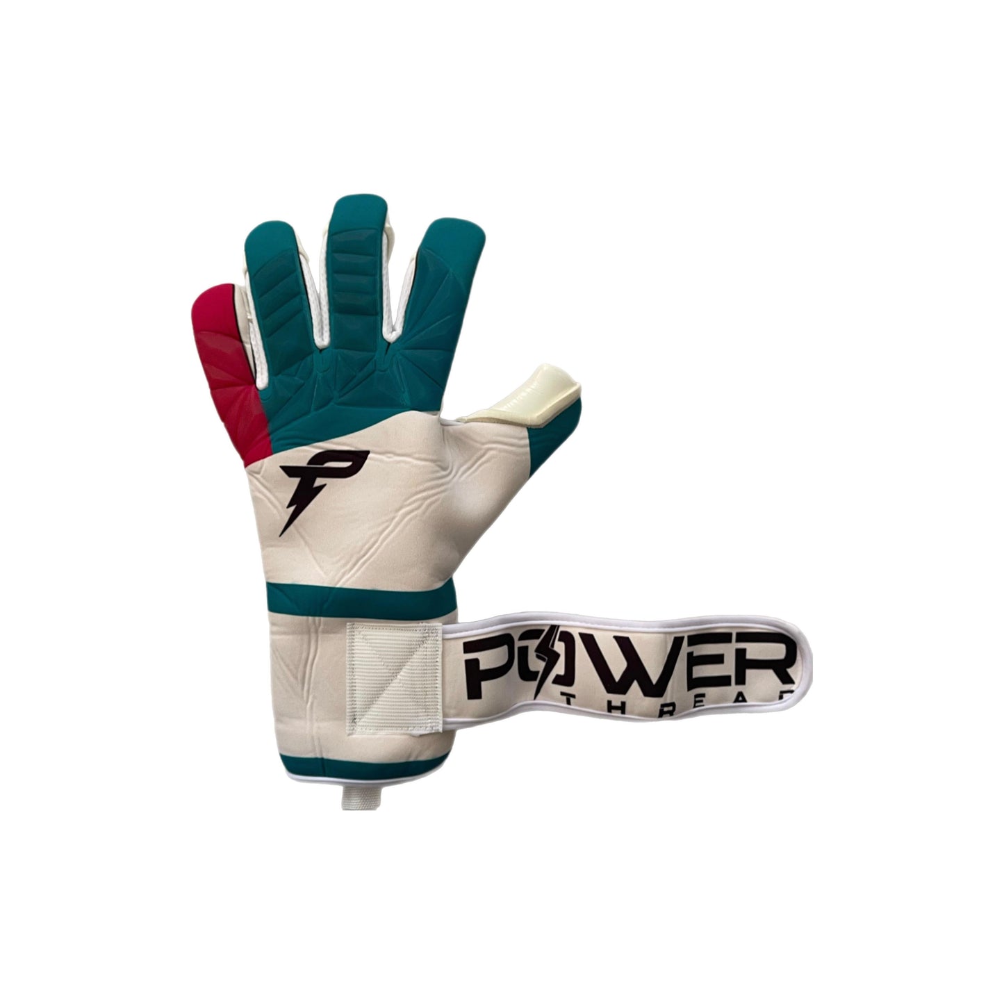 Power Thread - Professionele Keepershandschoenen - Maat 9 - 91% Polyester, 8% Elastaan, 1% Polyamide - Duurzame Duitse Latex Palm voor Superieure Grip - Ergonomisch Ontwerp met Vingerbescherming - Ademend met Luchtgaten