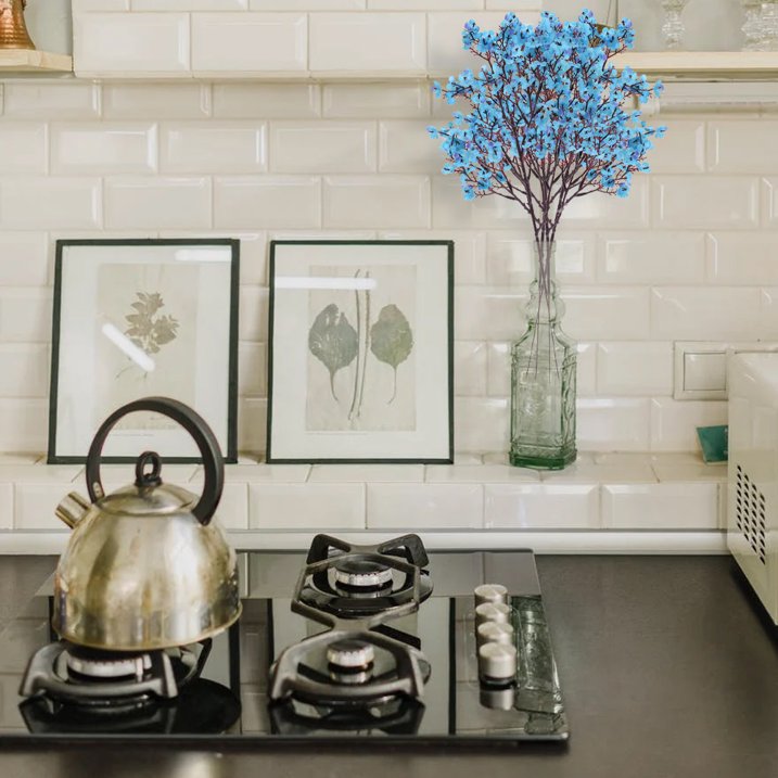 Titel: Hoogwaardige Kunstbloemen Boeketten - Mix van Kersenbloesem, Perzikbloesem en Pruimenbloesem - Natuurlijke Uitstraling Zijden Takken - Perfect voor Huisdecoratie en Speciale Gelegenheden - Duurzaam en Onderhoudsvrij