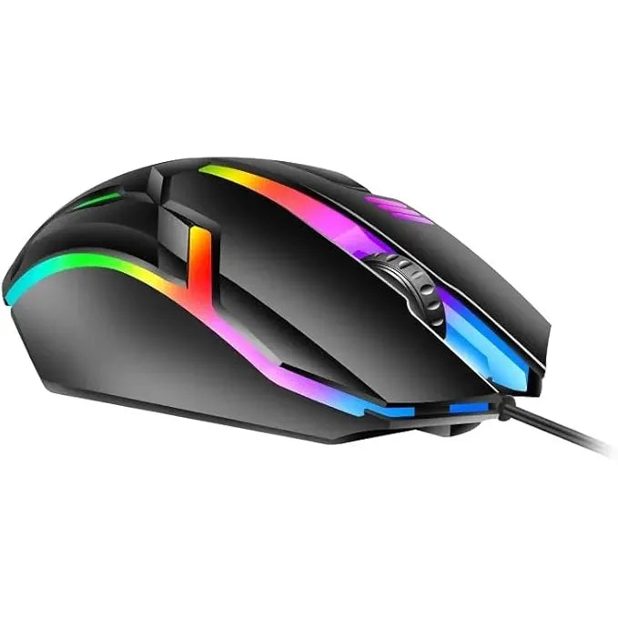 Jertech M200 gaming muis – bedrade USB muis met RGB verlichting – ergonomische computermuis 1200 DPI – optische gaming mouse – 3 knoppen – 1000Hz polling rate – precisie gamer muis voor pc laptop links en rechts