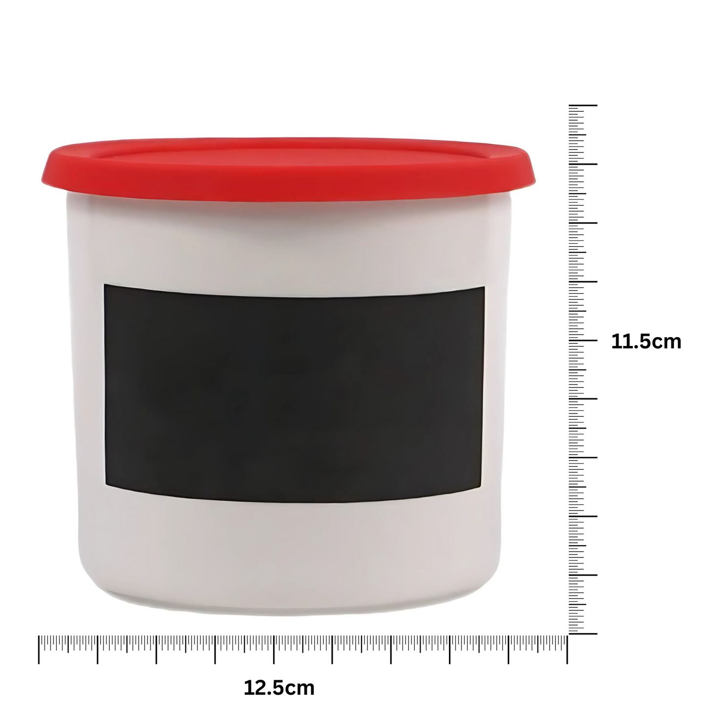 2 Stuks - Porseleinen Opbergpot Met Krijt Label – 850 ML – Luchtdichte Voorraadpot – Stapelbare Container – Ideaal Voor Droogwaren, Snacks en Vloeistoffen