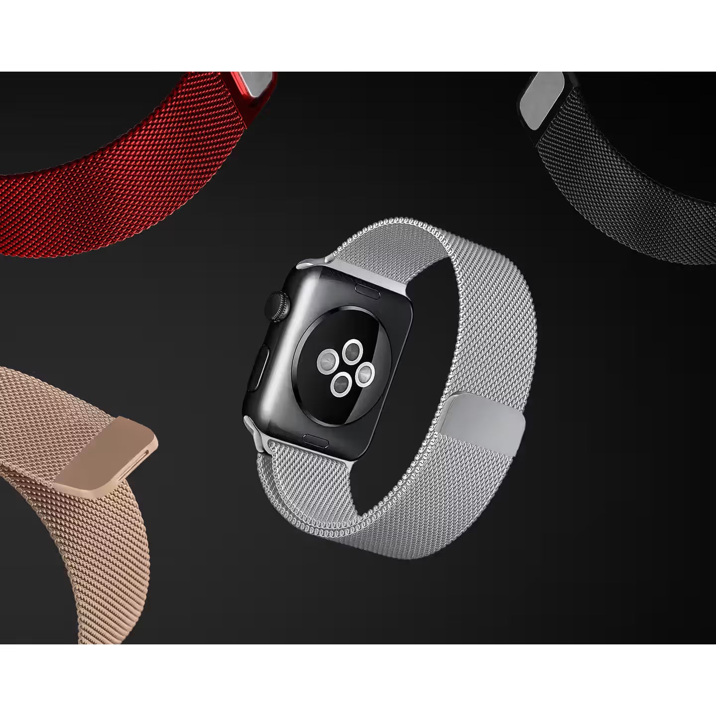 Magnetische Milanese Loop Apple Watch Band – Zilver – Roestvrijstalen Mesh Polsband – Compatibel met 38mm 40mm 41mm 42mm – Geschikt voor Apple Watch Series 1 t/m 10 – Verstelbare Sluiting