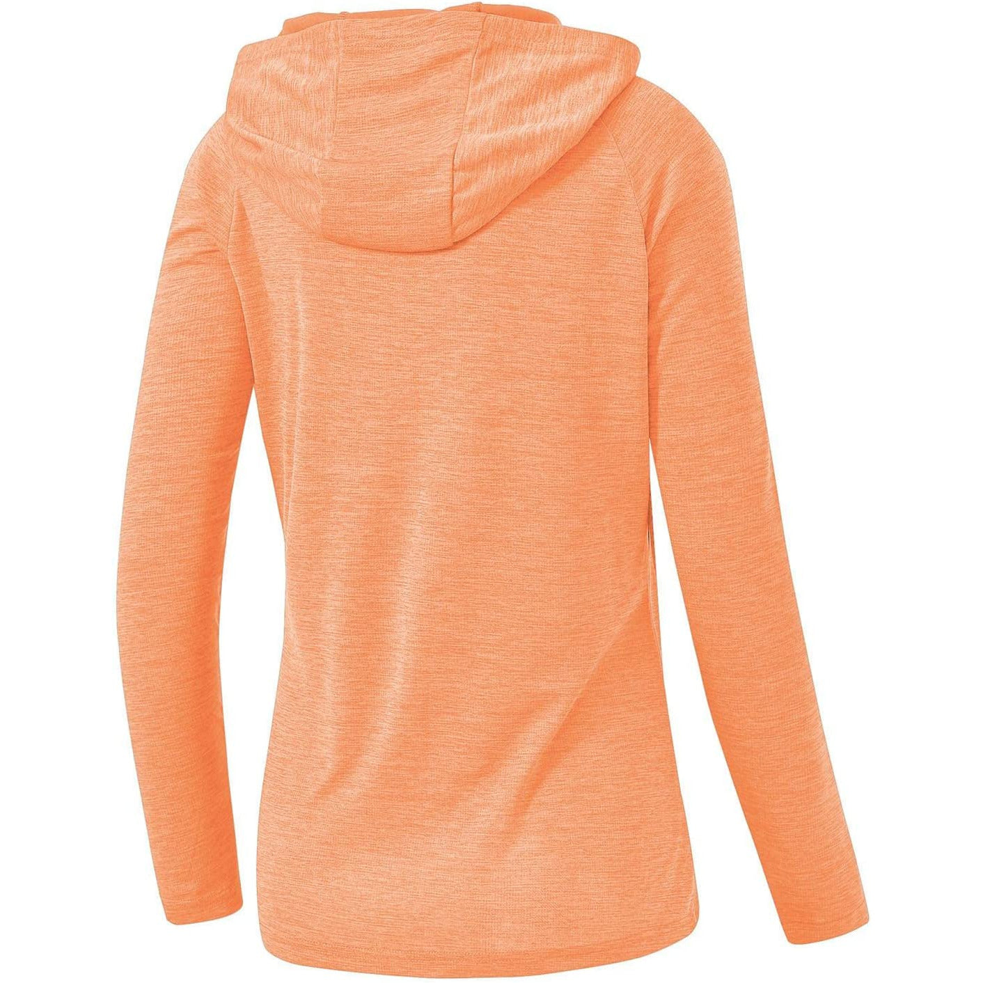 UPF 50+ Zonbescherming Hoodie - Elastische Yoga Hoodie - Lange Mouw Sport Shirt - Fitness Trui Met Capuchon - Wandelen Outdoor UV-shirt - Lichtgewicht - Oranje
