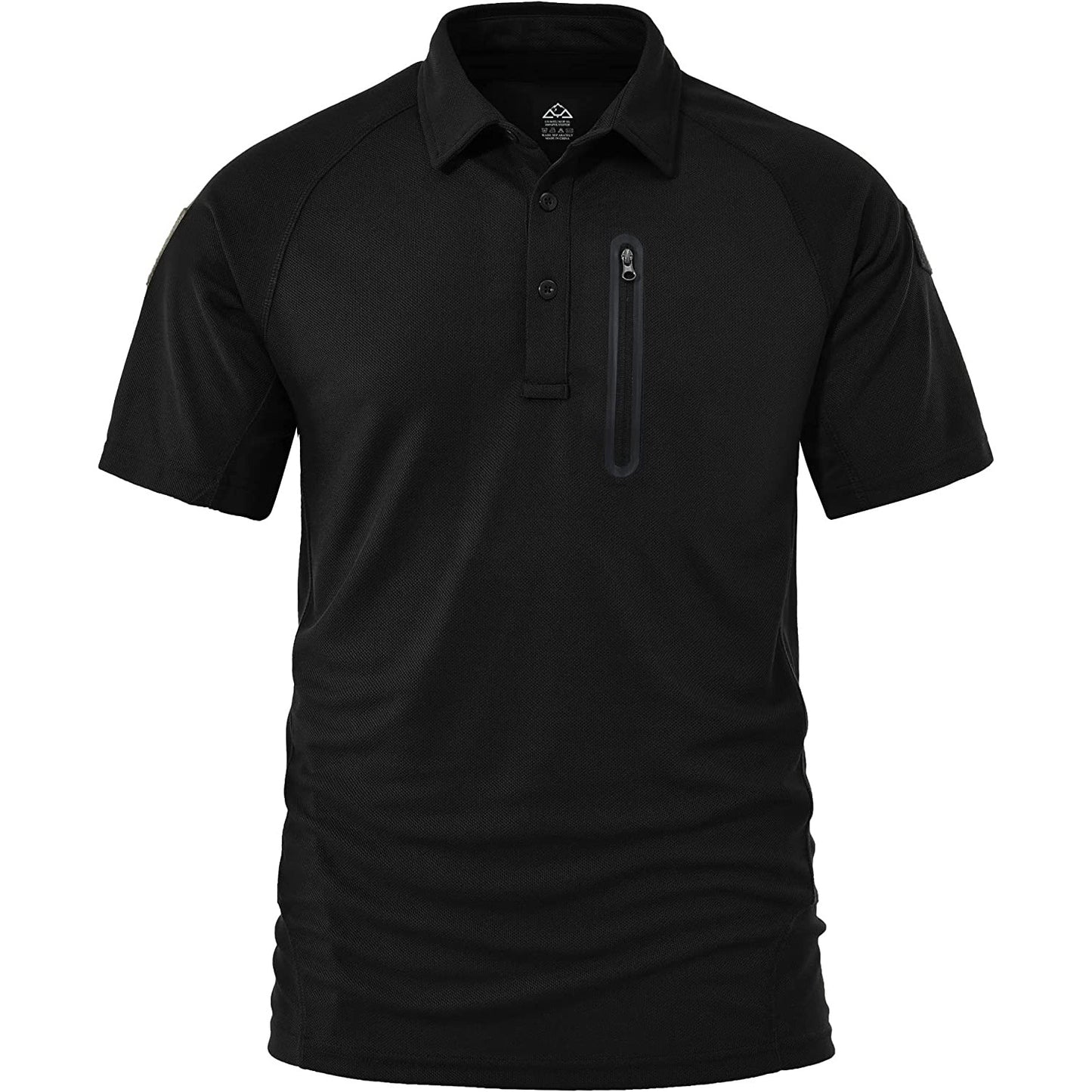Rdruko - Outdoor Heren Polo - Quick Dry Stof - Sneldrogende Poloshirts - Ademend - Hiking Militair T-shirt - Korte Mouwen - Zwart