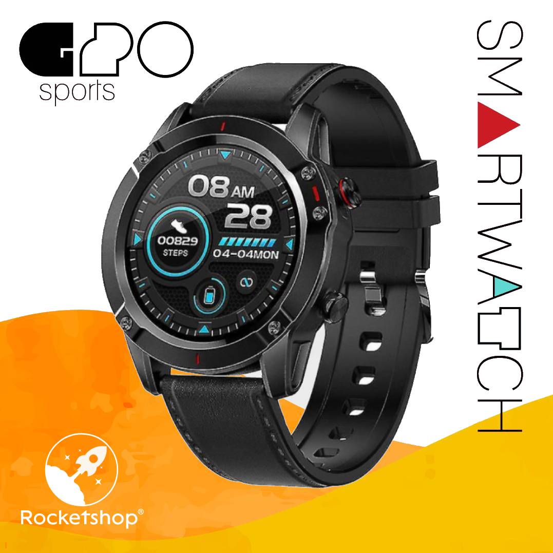 RS Smartwatch Met 1.3 Inch HD Touchscreen – Hartslagmeter & Bloeddrukmeting – IP68 Waterdicht Fitnesshorloge Met Siliconen Band – Stappenteller & Activiteitentracker – 7 Sportmodi – Meldingen – Compatibel Met iOS & Android – Zwart