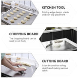 RVS Snijplank 50x50cm – 1.5mm Dikte – Roestvrijstalen Hakplank – Antislip & Geluiddempend – Hygiënisch RVS Snijblad Voor Vlees Groenten Fruit Kaas Pizza – Eenvoudig Schoon Te Maken – Keukenwerkblad 304 Roestvrij Staal