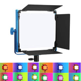 2 Stuk Ontdek de NICEFOTO TC-600 RGB.W 2X50W: Professioneel RGB & Bi-Color LED Videoverlichtingskit met Super Slank Ontwerp - 18 Soorten Scènelicht - Draagbaar en Perfect voor Elke Fotoshoot.