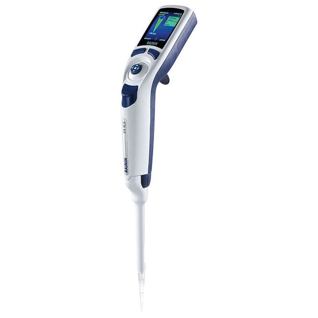 Rainin E4 XLS &amp; E4 XLS+ Elektronische Enkelkanaalpipet - Standaard Schacht - Precisie Pipetteren - Joystickbediening - Meertalige Weergave - Geavanceerde Functies - Langdurige Lithium-ion Batterij - Voor Pipetteren, Dispenseren, Mengen en Titreren