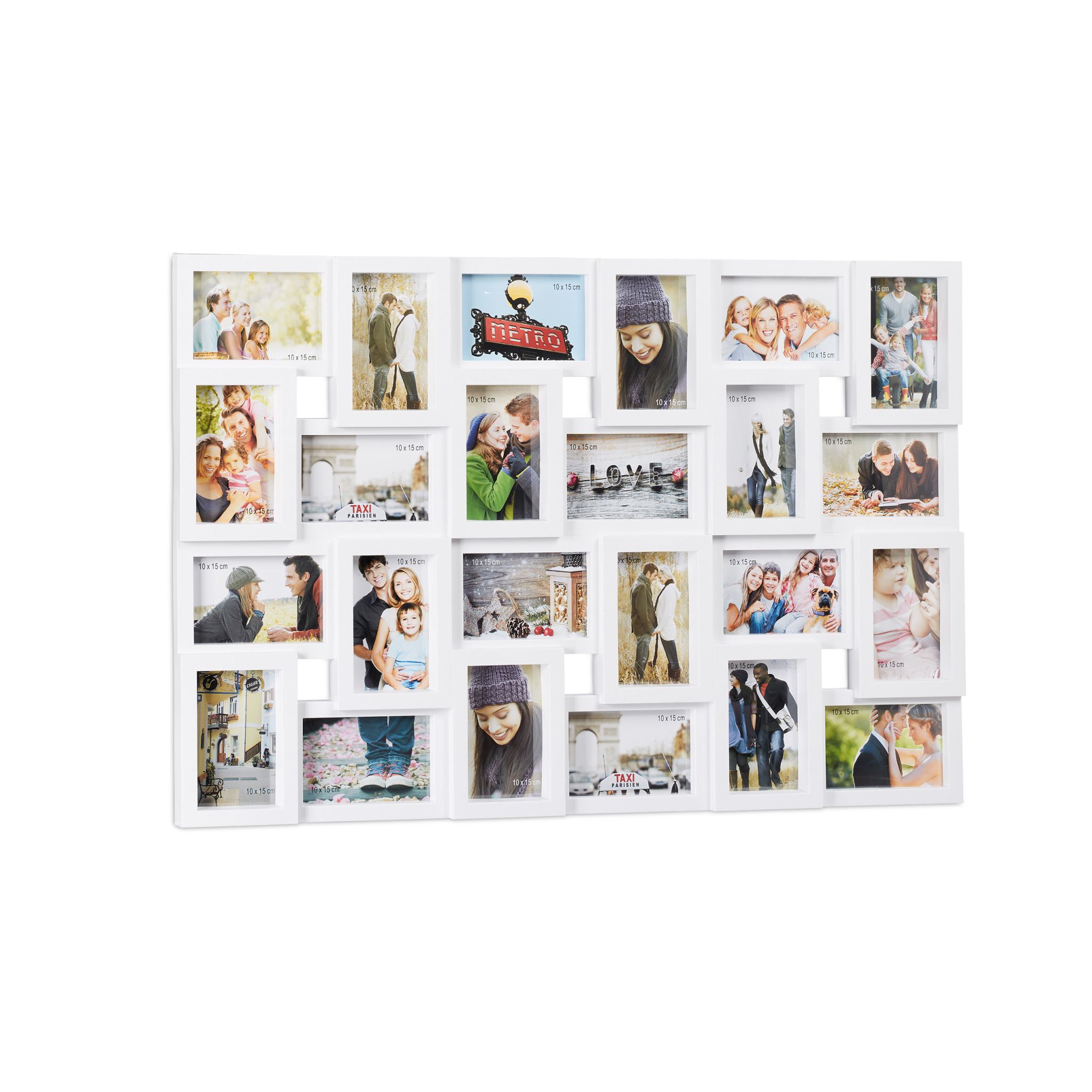 Fotocollage Lijst Voor 10x15 cm Foto's - Multi Fotolijst Collage - Fotolijst Meerdere Foto's - Collage Fotoframe - Wand Fotolijst Set - Kunststof Fotolijst Collage - Fotolijst Voor Familie Foto's - Horizontaal Of Verticaal Ophangen