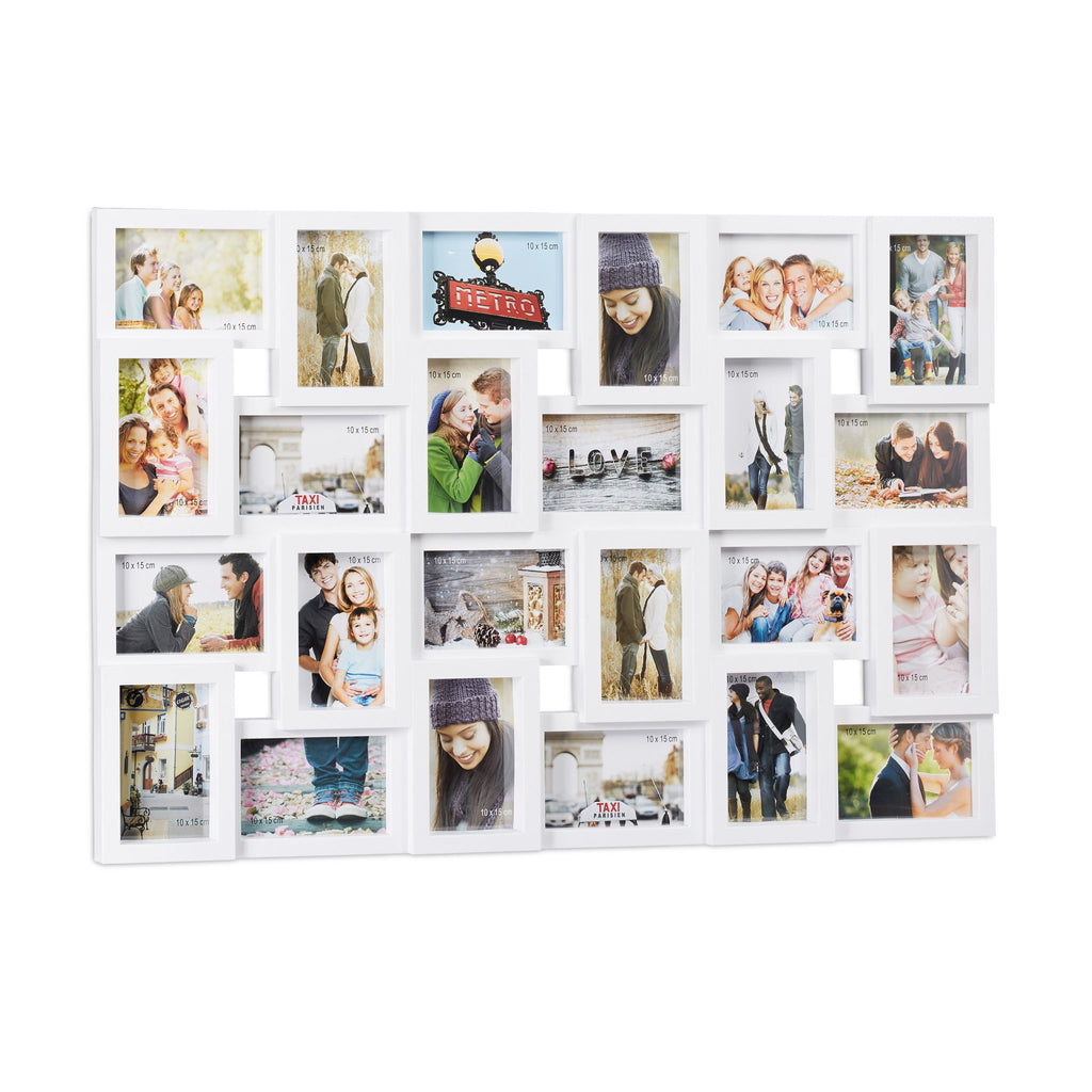 Fotocollage Lijst Voor 10x15 cm Foto's - Multi Fotolijst Collage - Fotolijst Meerdere Foto's - Collage Fotoframe - Wand Fotolijst Set - Kunststof Fotolijst Collage - Fotolijst Voor Familie Foto's - Horizontaal Of Verticaal Ophangen
