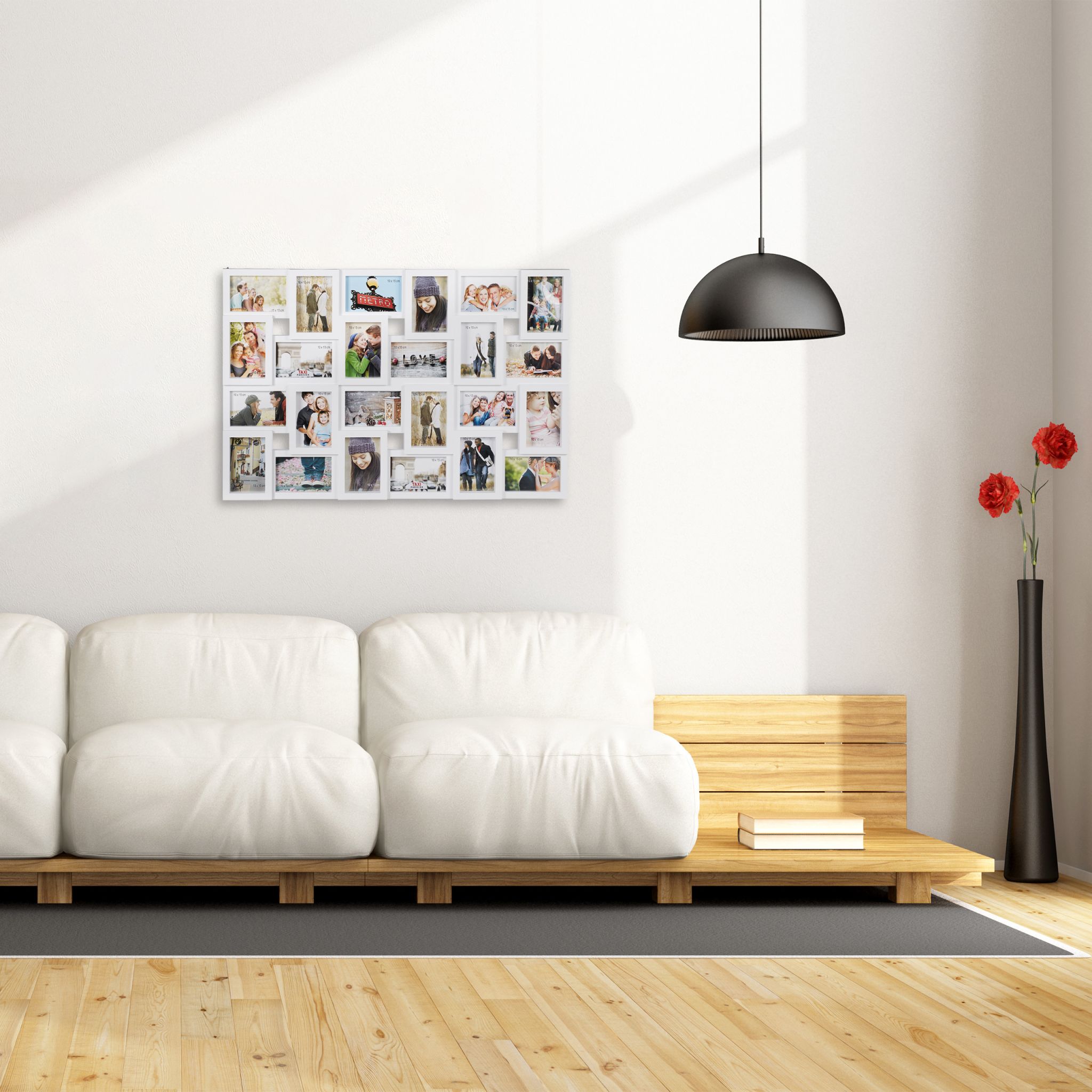Fotocollage Lijst Voor 10x15 cm Foto's - Multi Fotolijst Collage - Fotolijst Meerdere Foto's - Collage Fotoframe - Wand Fotolijst Set - Kunststof Fotolijst Collage - Fotolijst Voor Familie Foto's - Horizontaal Of Verticaal Ophangen