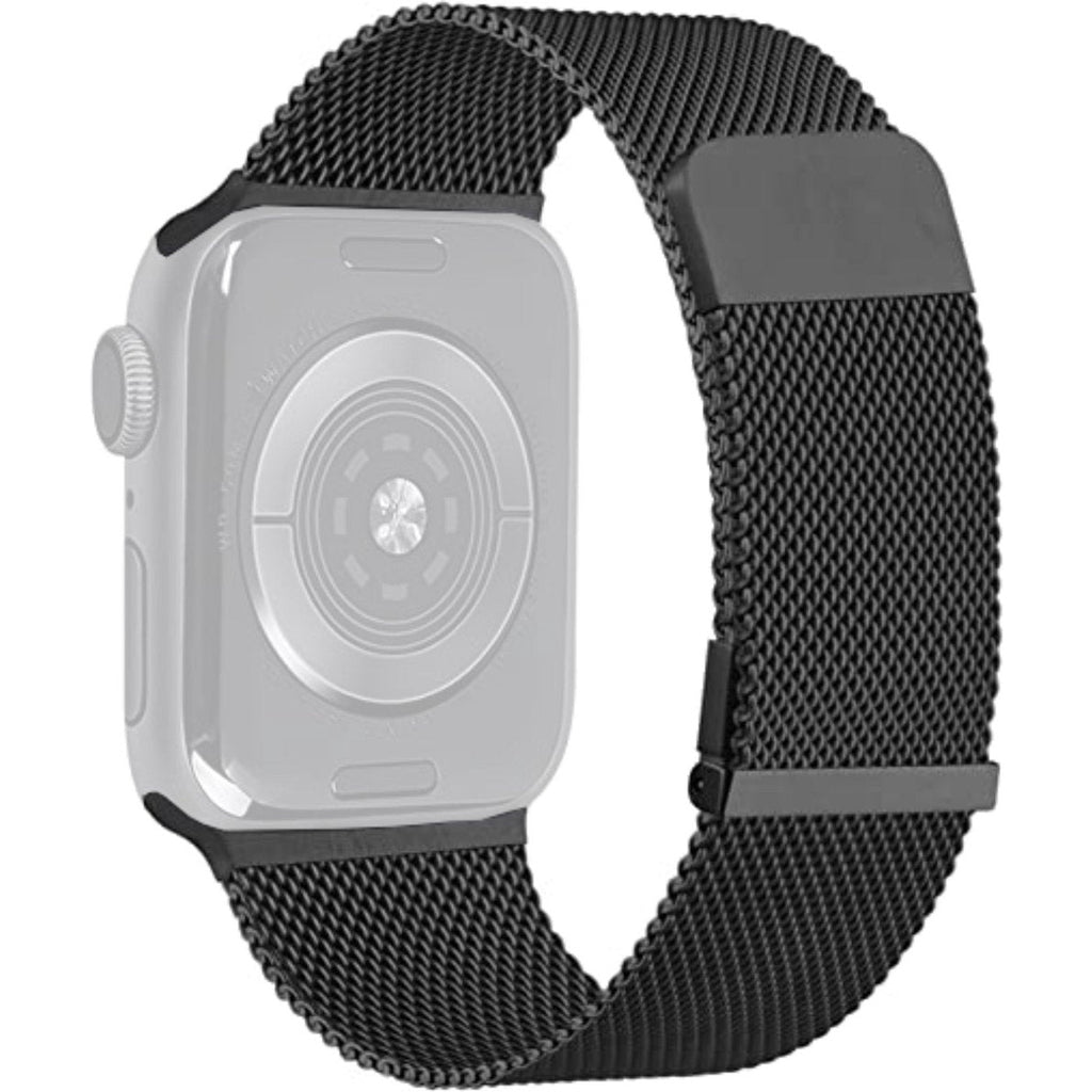 RVS | Milanese Vervangende Smartwatch Band | Stalen Magnetische Horlogeband | Stalen Bandvervanging van Roestvrij staal | Horlogeband Accessoires | Geschikt Voor Apple Watch | 41mm / 40mm / 38mm | Zwart