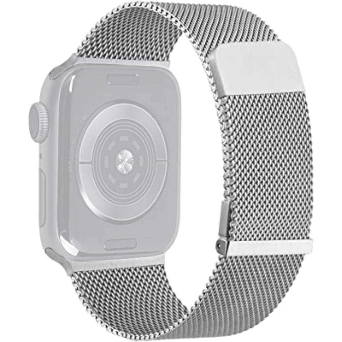 2 Stuks | RVS | Milanese Vervangende Smartwatch Band | Stalen Magnetische Horlogeband | Stalen Bandvervanging van Roestvrij staal | Horlogeband Accessoires | Geschikt Voor Apple Watch | 42mm / 44mm / 45mm | Zilver / Zwart