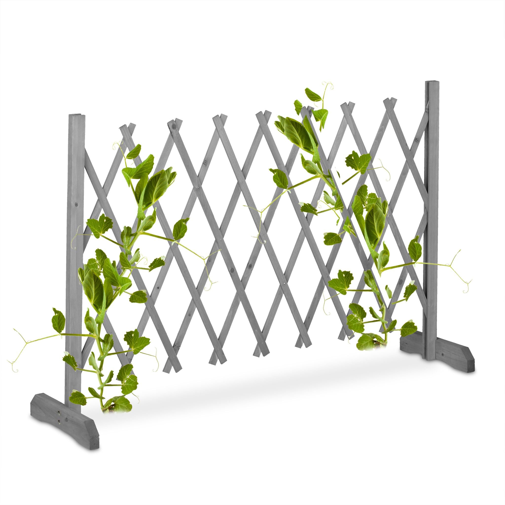 Vrijstaand Klimplantenrek Hout - Uitschuifbaar Plantenrek - Houten Trellis Rek - Harmonica Tuinrek - Planten Klimrek Voor Tuin Balkon Terras - Plantensteun Voor Klimplanten - Opvouwbaar Tuinrek - Dennenhout - Verstelbare Breedte - Staand Plantenrek