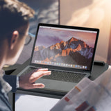 Laptoptafel Op Wielen - Verrijdbare Laptoptafel - In Hoogte Verstelbare Bedtafel - Kantelbare Laptopstandaard - Laptop Bijzettafel Met Muistafel - Mobiele Laptopstand - Tafel Voor Bed Bank Bureau - 5 Wielen Met Rem - Verstelbaar Tafelblad