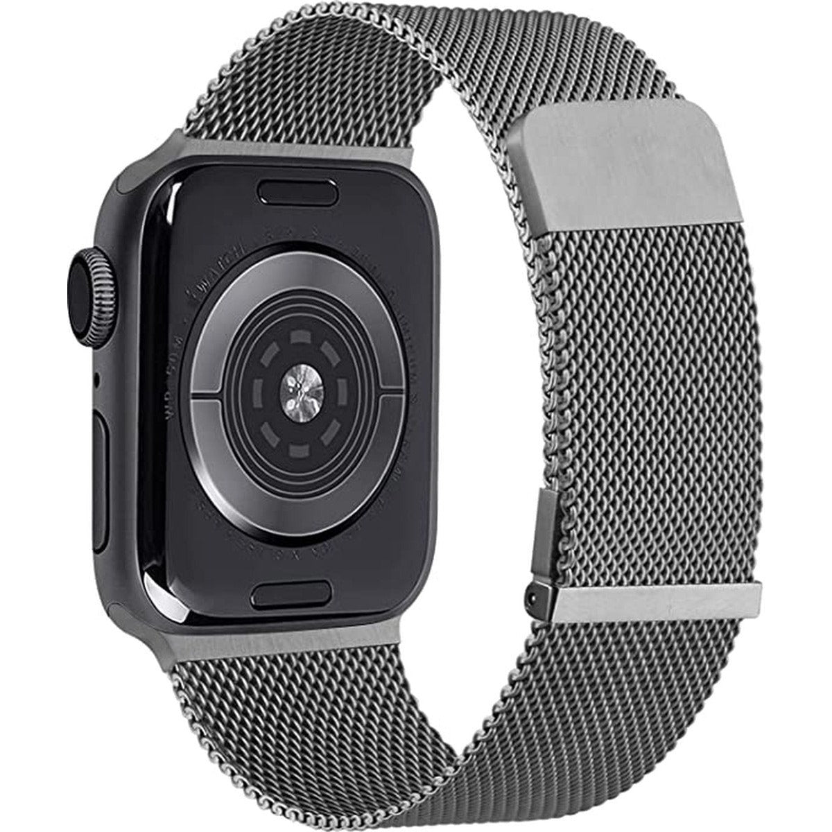 RVS | Milanese Vervangende Smartwatch Band | Stalen Magnetische Horlogeband | Stalen Bandvervanging van Roestvrij staal | Horlogeband Accessoires | Geschikt Voor Apple Watch | 38mm / 40mm /41mm | Donker Grijs