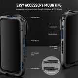 NEEWER 15 Pro Handheld Telefoonkooi Kit Video Rig met Dubbele Handvatten - Compatibel met iPhone 15 Pro