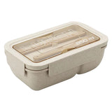 2 Stuks -Japanse Bento Box Set - Met Bestek - Lekvrije Deksel - Lunchtrommel - Duurzame Lunchbox - Ideaal Voor Maaltijdvoorbereiding - Herbruikbare Eetdoos - BPA vrij - Compact En Lichtgewicht - Voedselveilig Handige Voedselcontainer - Beige & Roze