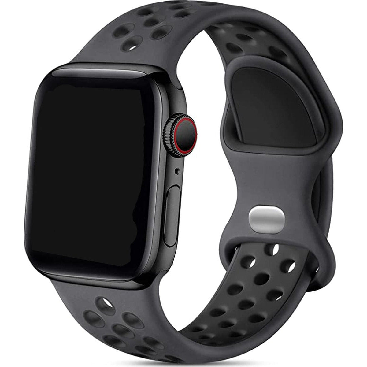 2 Stuks - Vervangende Siliconen Sportband - Geschikt Voor Apple Watch - 38mm, 40mm, 41mm - Siliconen Fitness Bandje - Ademend - Comfortabel - Waterdicht - Geschikt voor Apple Watch Series 8, 7, 6, 5, 4, 3, 2, 1, SE