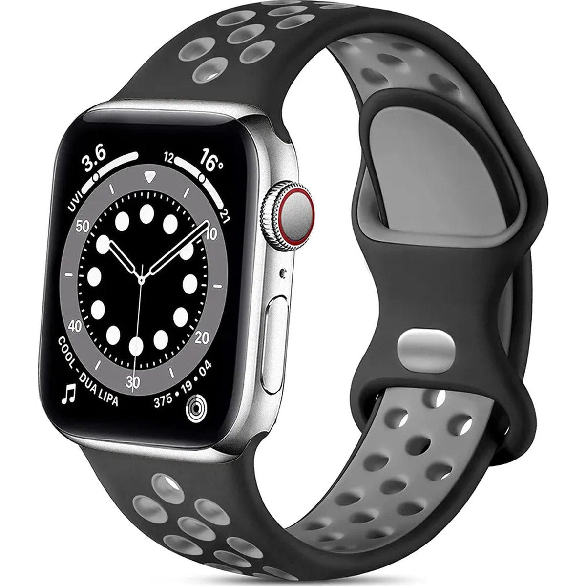Vervangende Siliconen Sportband - Geschikt Voor Apple Watch - 38mm, 40mm, 41mm - Siliconen Fitness Bandje - Ademend - Comfortabel - Waterdicht - Geschikt voor Apple Watch Series 8, 7, 6, 5, 4, 3, 2, 1, SE