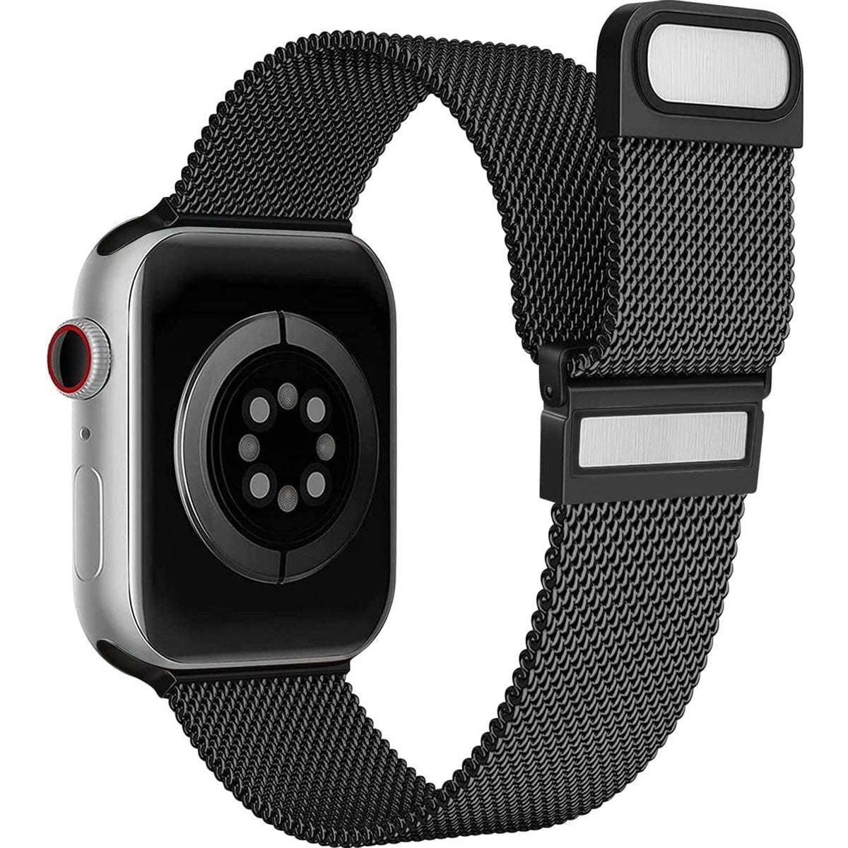 RVS | Milanese Vervangende Smartwatch Band | Stalen Magnetische Horlogeband | Stalen Bandvervanging van Roestvrij staal | Horlogeband Accessoires | Geschikt Voor Apple Watch | 41mm / 40mm / 38mm | Zwart