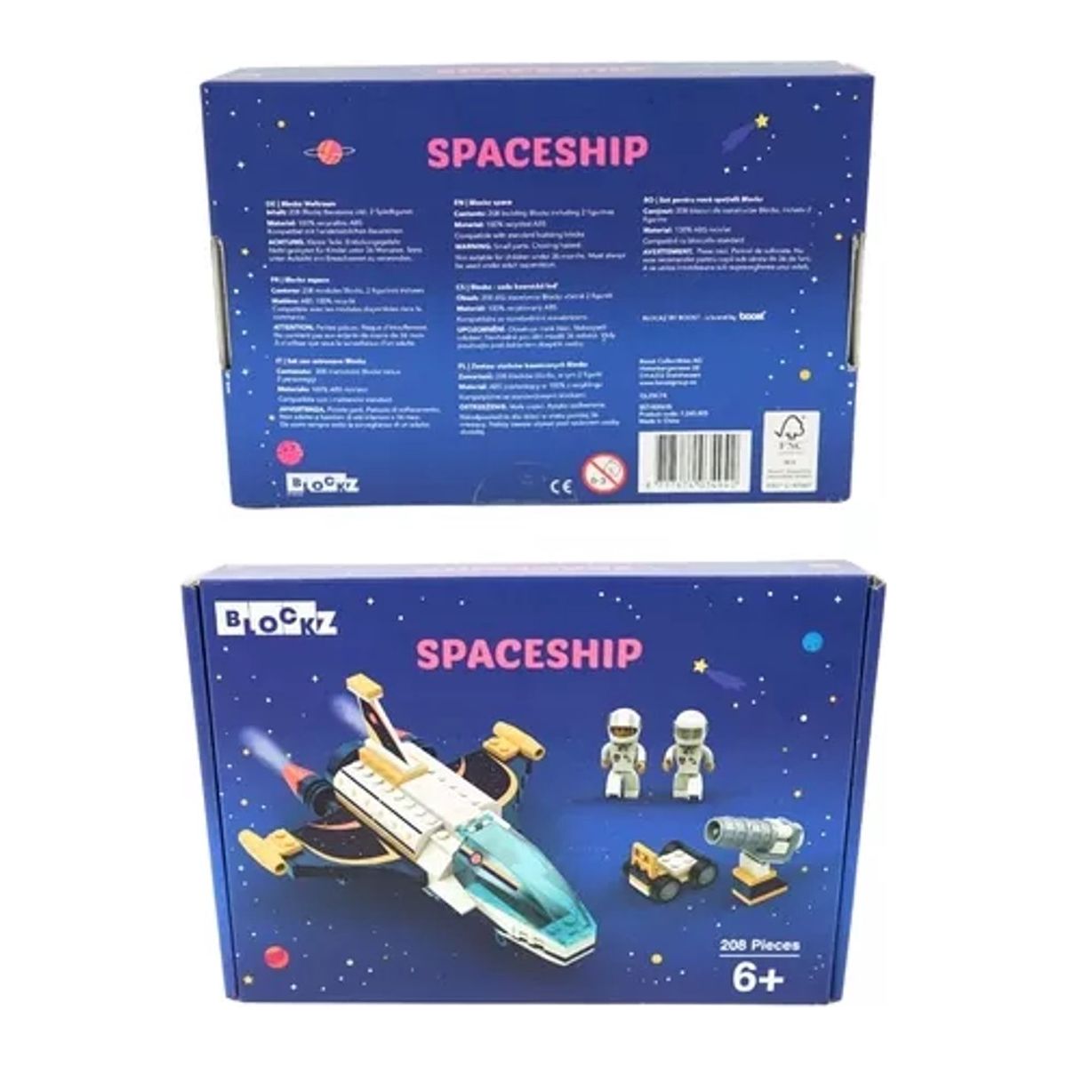 Bouwpakket Ruimteschip – 208-delige Bouwset – Compatibel Bouwstenen voor Kinderen & Volwassenen – Modelbouw Spaceship – Creatieve Set met Gedetailleerde Onderdelen – DIY Constructie Speelgoed